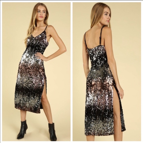 Sequin Multi Color Dress - Picture 3 of 5
